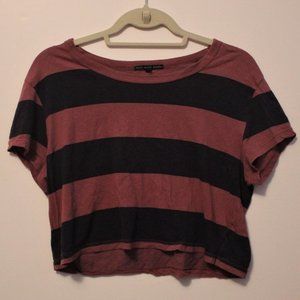 Striped cropped t shirt
